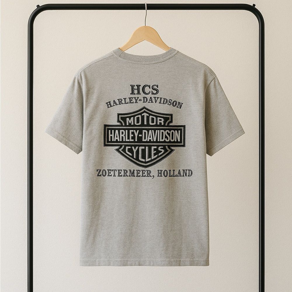 HCS Harley-Davidson Gray Men’s T-Shirt Zoetermeer, Holland Medium
